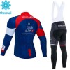 Tenue Cycliste Manches Longues et Collant à Bretelles 2020 IAM Cycling Hiver Thermal Fleece N002